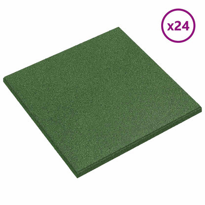 Piastrelle per Protezione dalle Cadute 24 pcs Verde 50 x 50 cm | homemem39