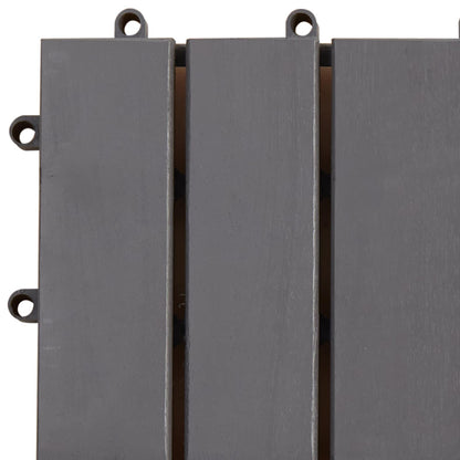 Piastrella per Decking 30 pcs Grigio 30 x 30 cm Legno di Acacia | homemem39