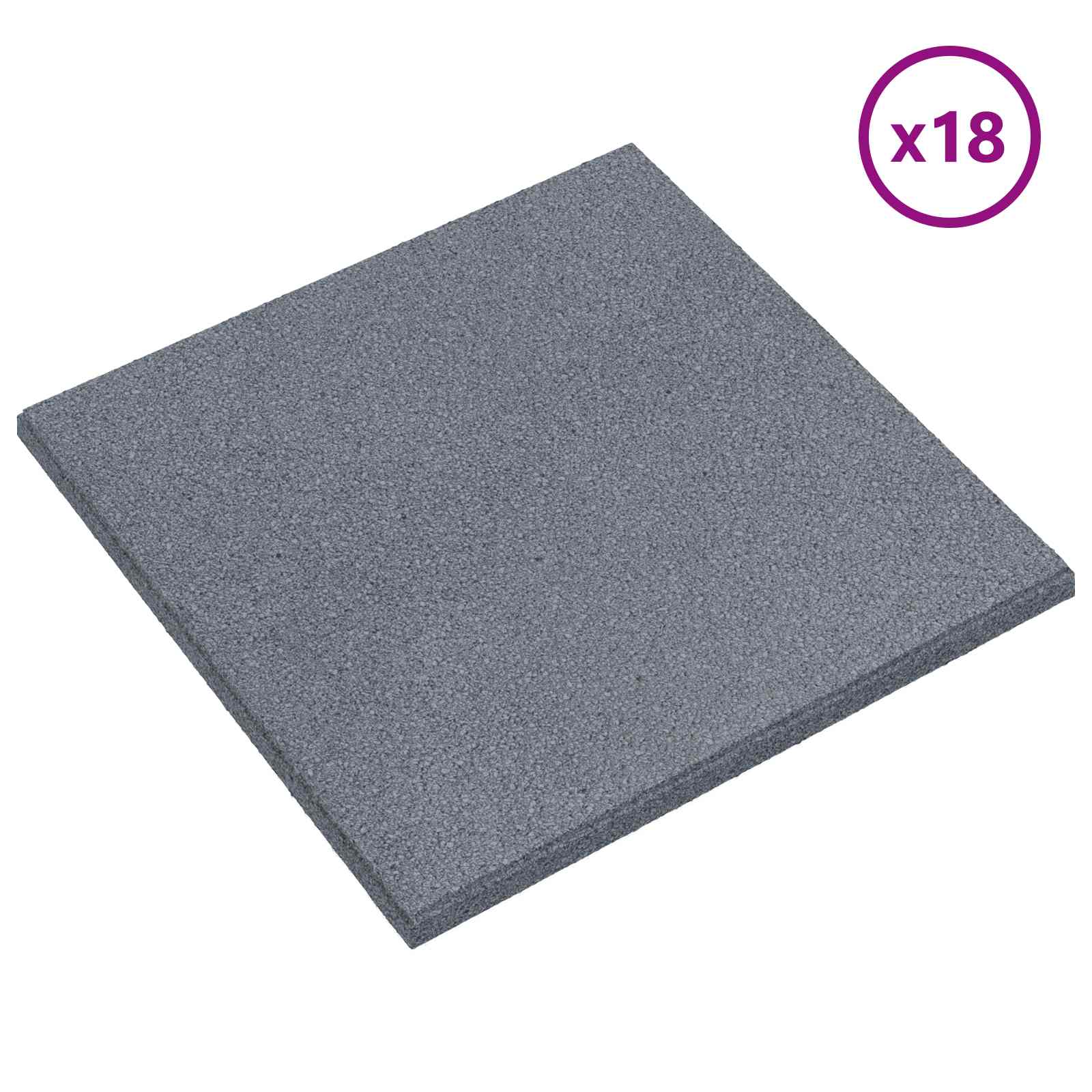 Piastrelle per Protezione dalle Cadute 18 pcs Grigio 50 x 50 cm | homemem39