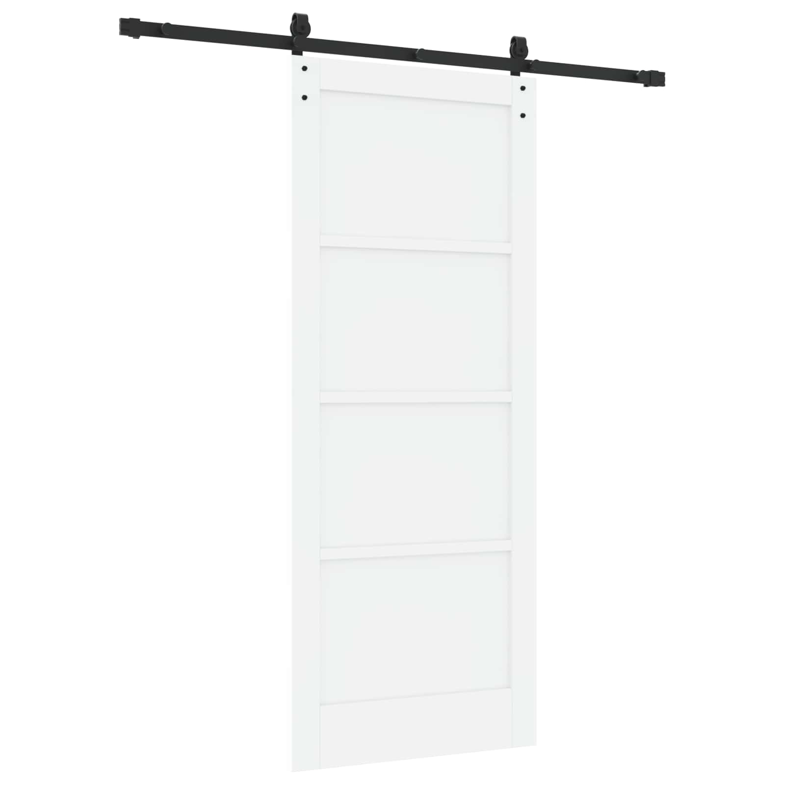 Porta scorrevole Bianco e Nero 83 x 202 cm | homemem39
