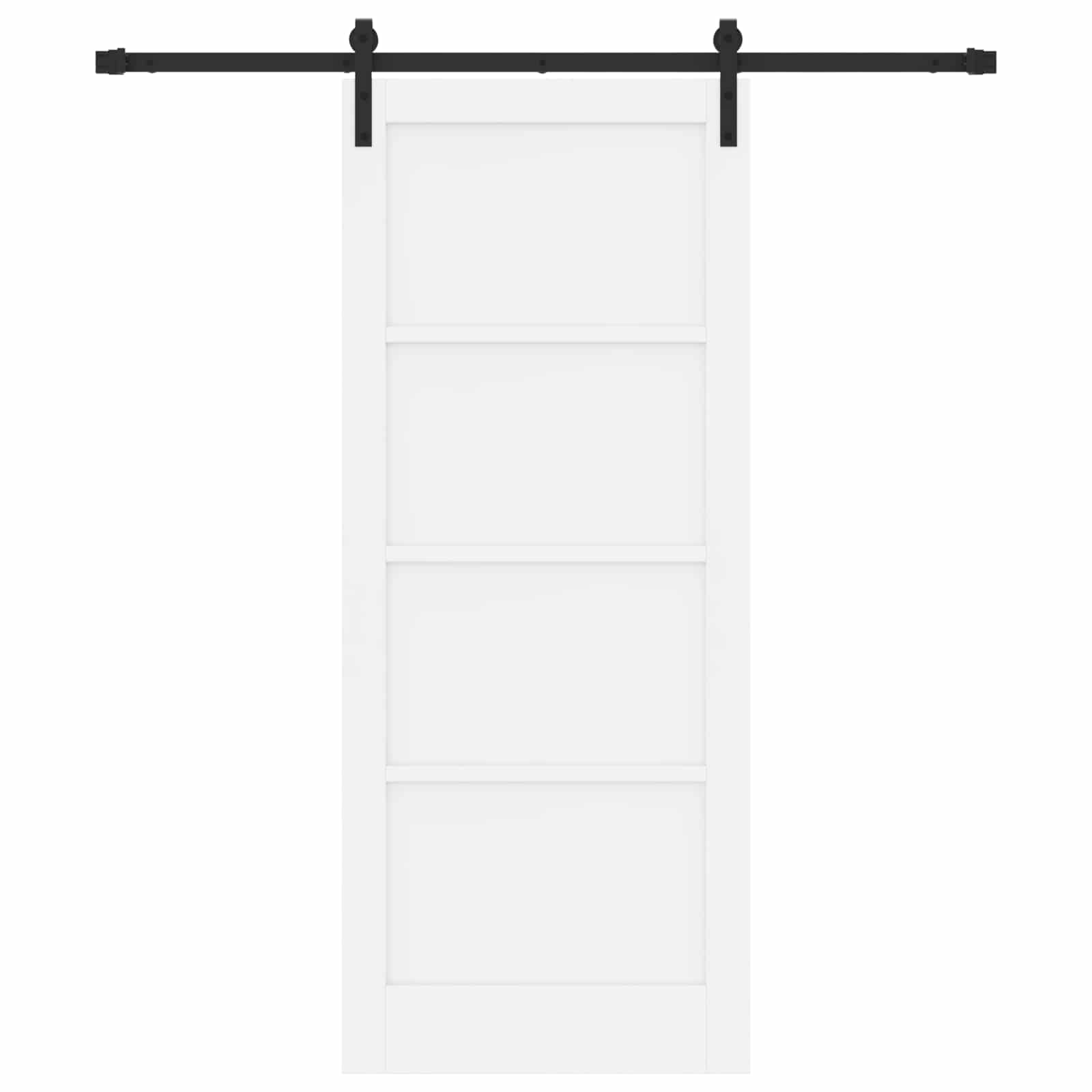 Porta scorrevole Bianco e Nero 83 x 202 cm | homemem39