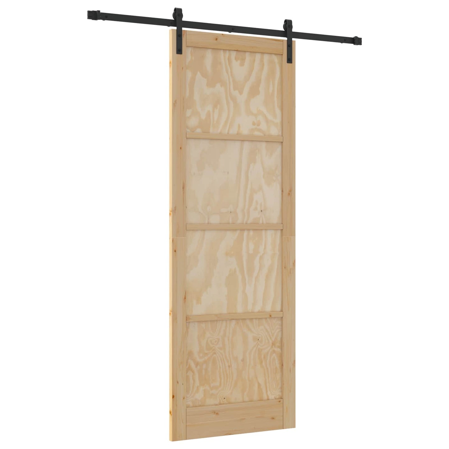 Porta scorrevole Naturale e Nero 83 x 232 cm | homemem39