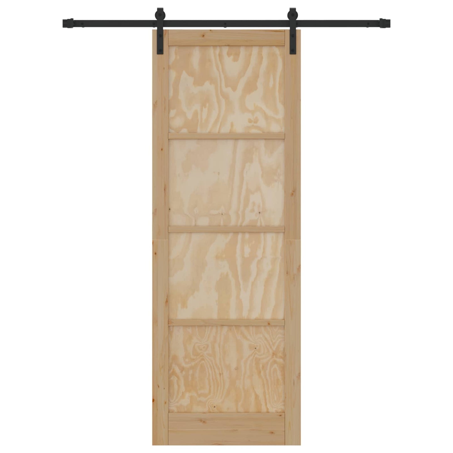 Porta scorrevole Naturale e Nero 83 x 232 cm | homemem39