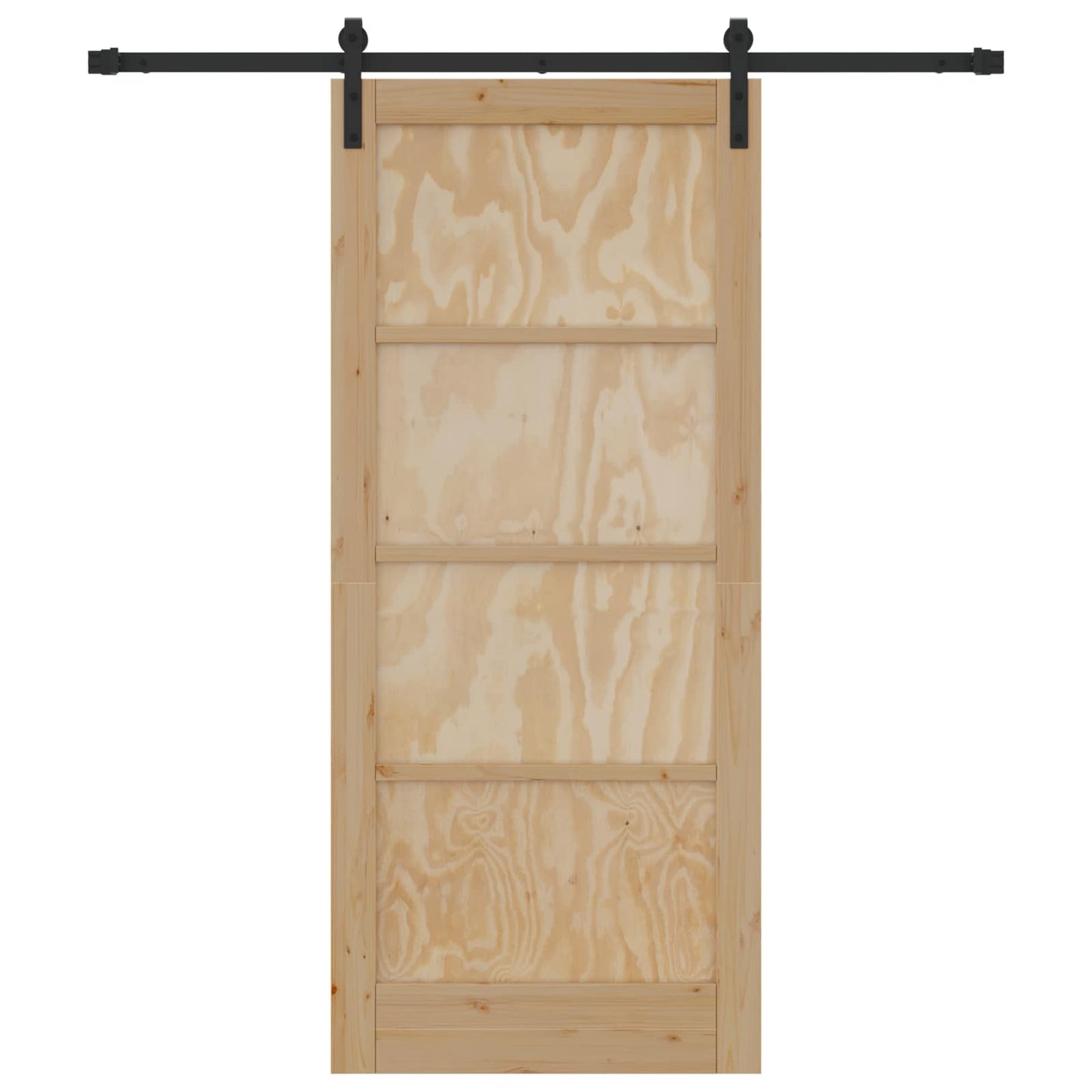 Porta scorrevole Naturale e Nero 86 x 198,5 cm | homemem39
