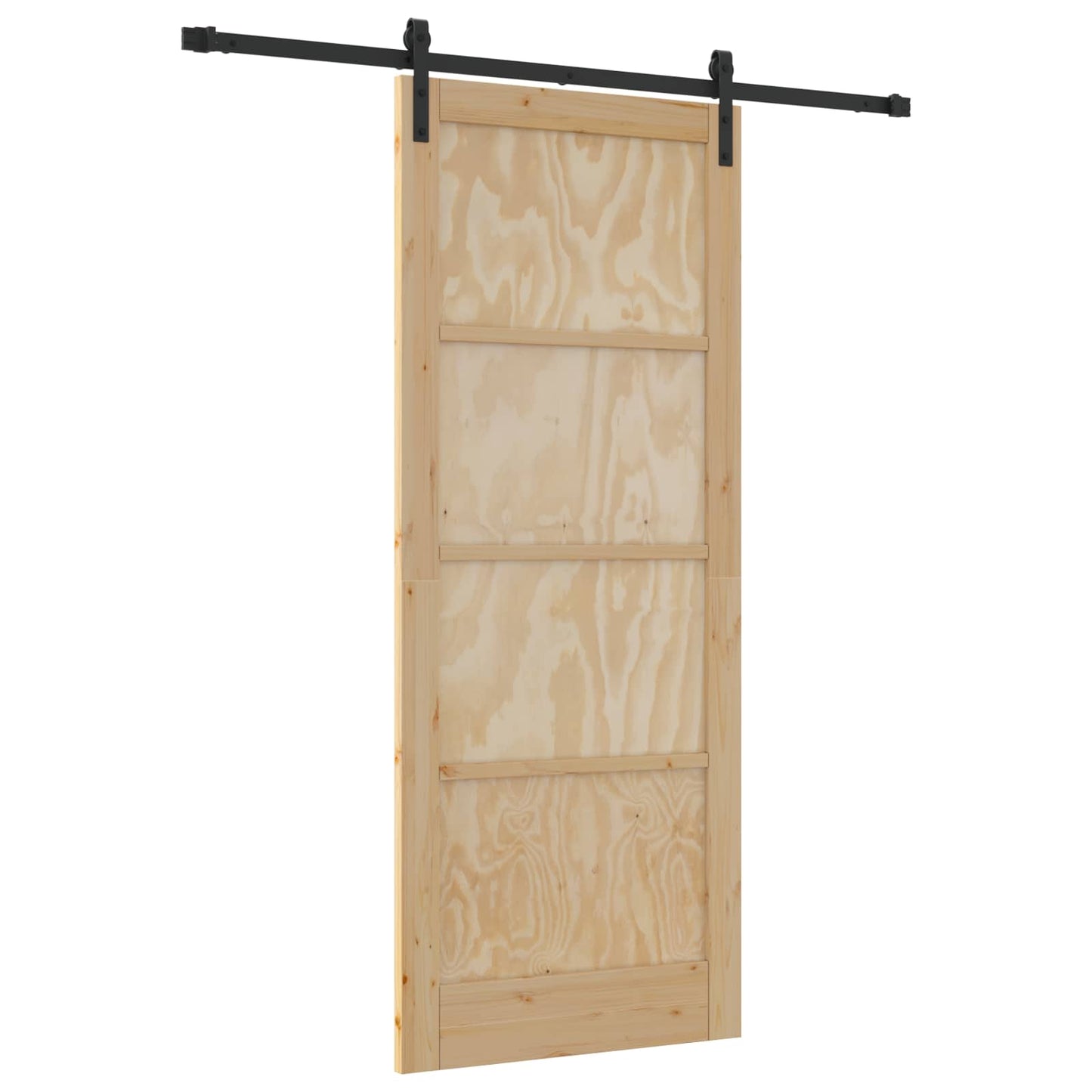 Porta scorrevole Naturale e Nero 86 x 211 cm | homemem39