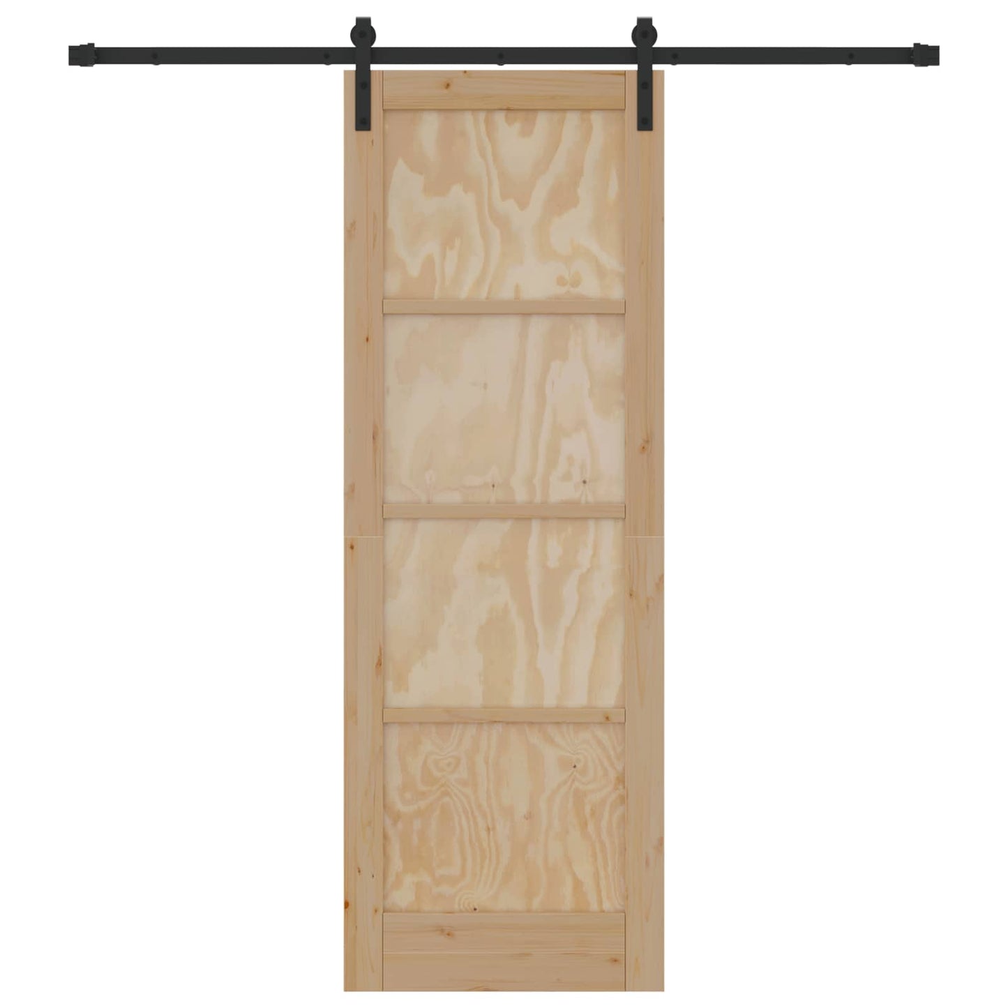 Porta scorrevole Naturale e Nero 73,5 x 211 cm | homemem39
