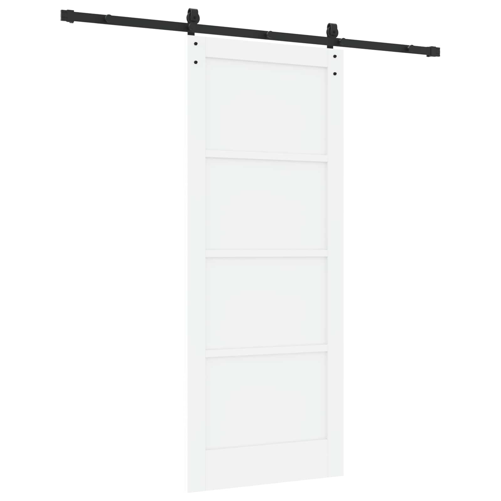 Porta scorrevole Bianco e Nero 83 x 202 cm | homemem39
