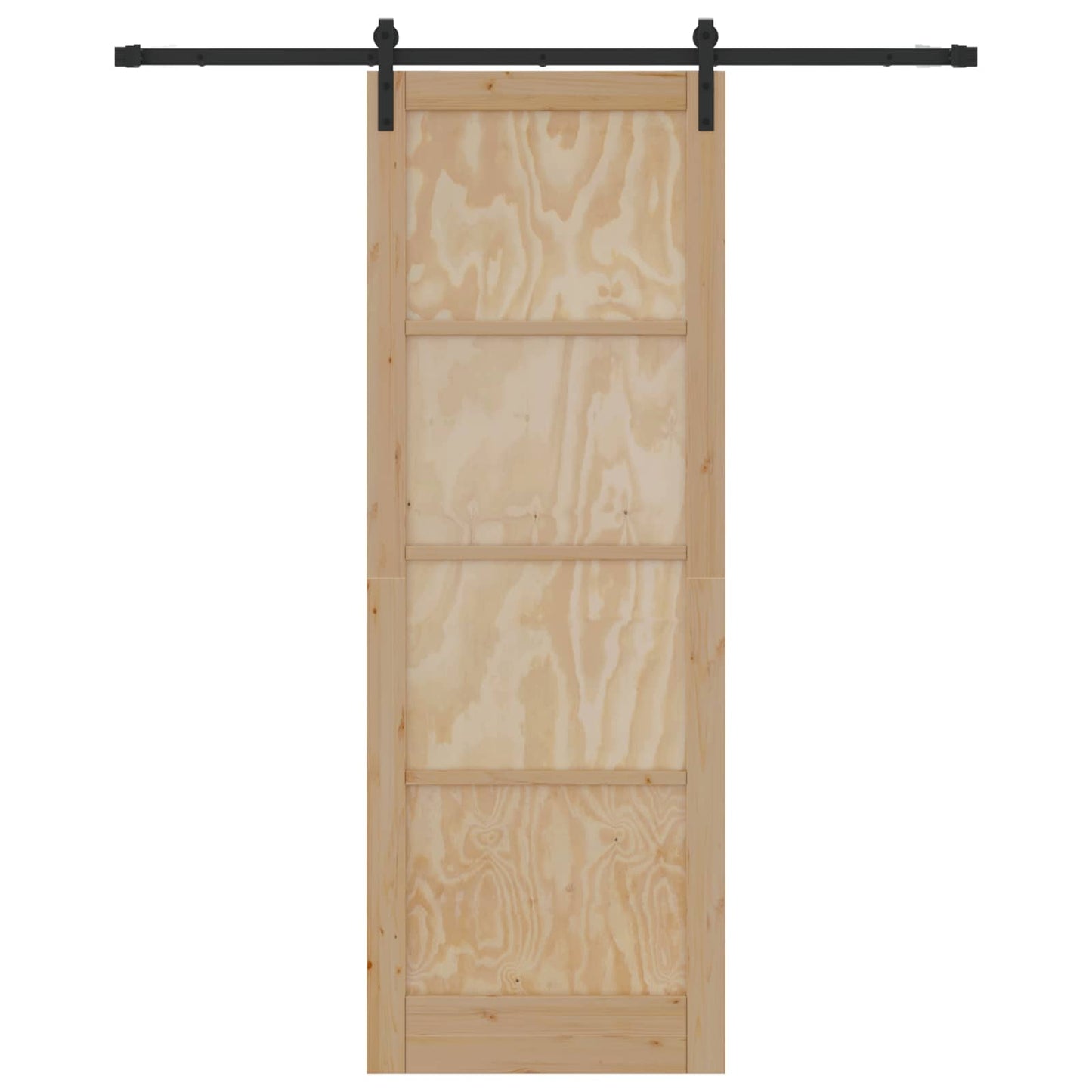 Porta scorrevole Naturale e Nero 83 x 232 cm | homemem39