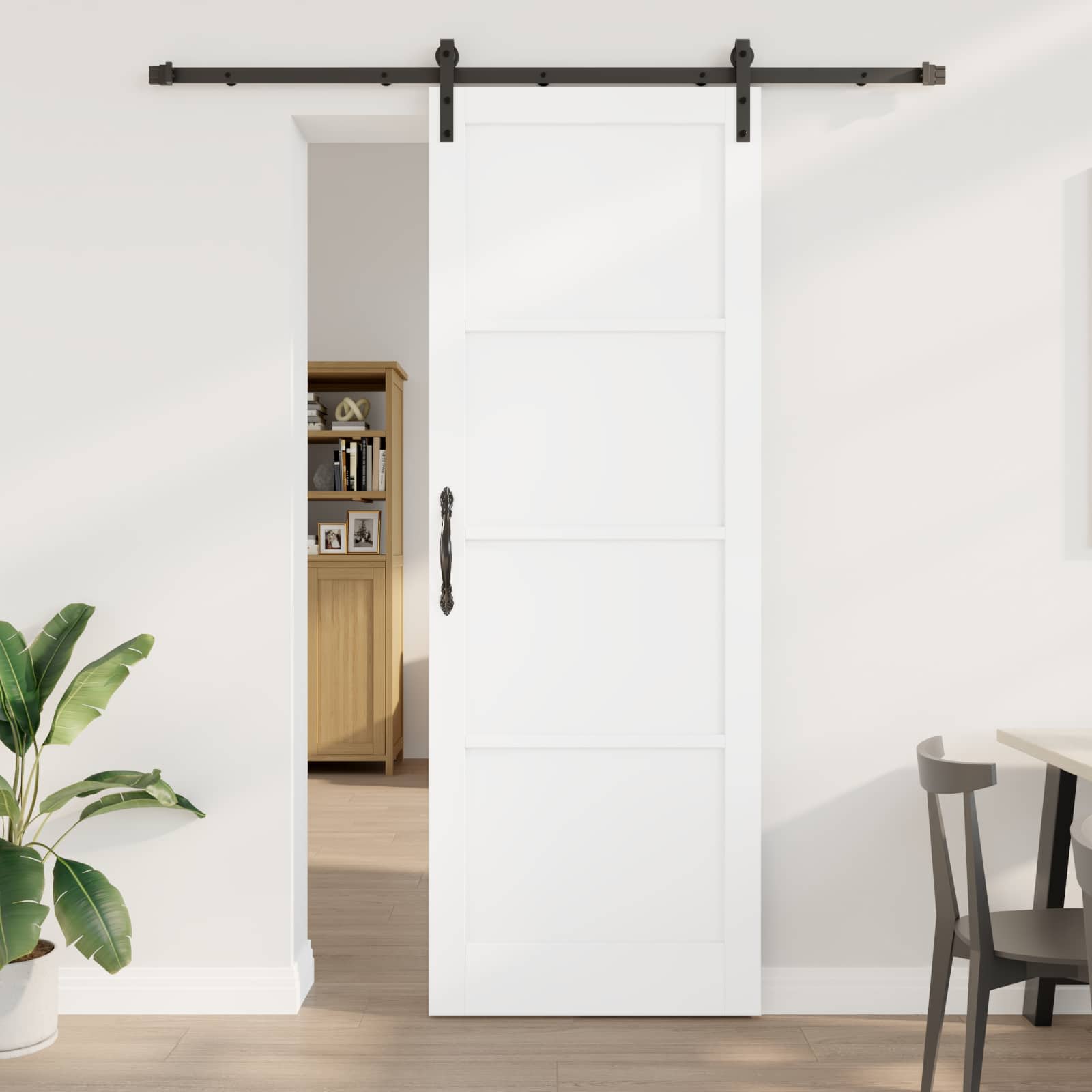 Porta scorrevole Bianco e Nero 83 x 232 cm | homemem39