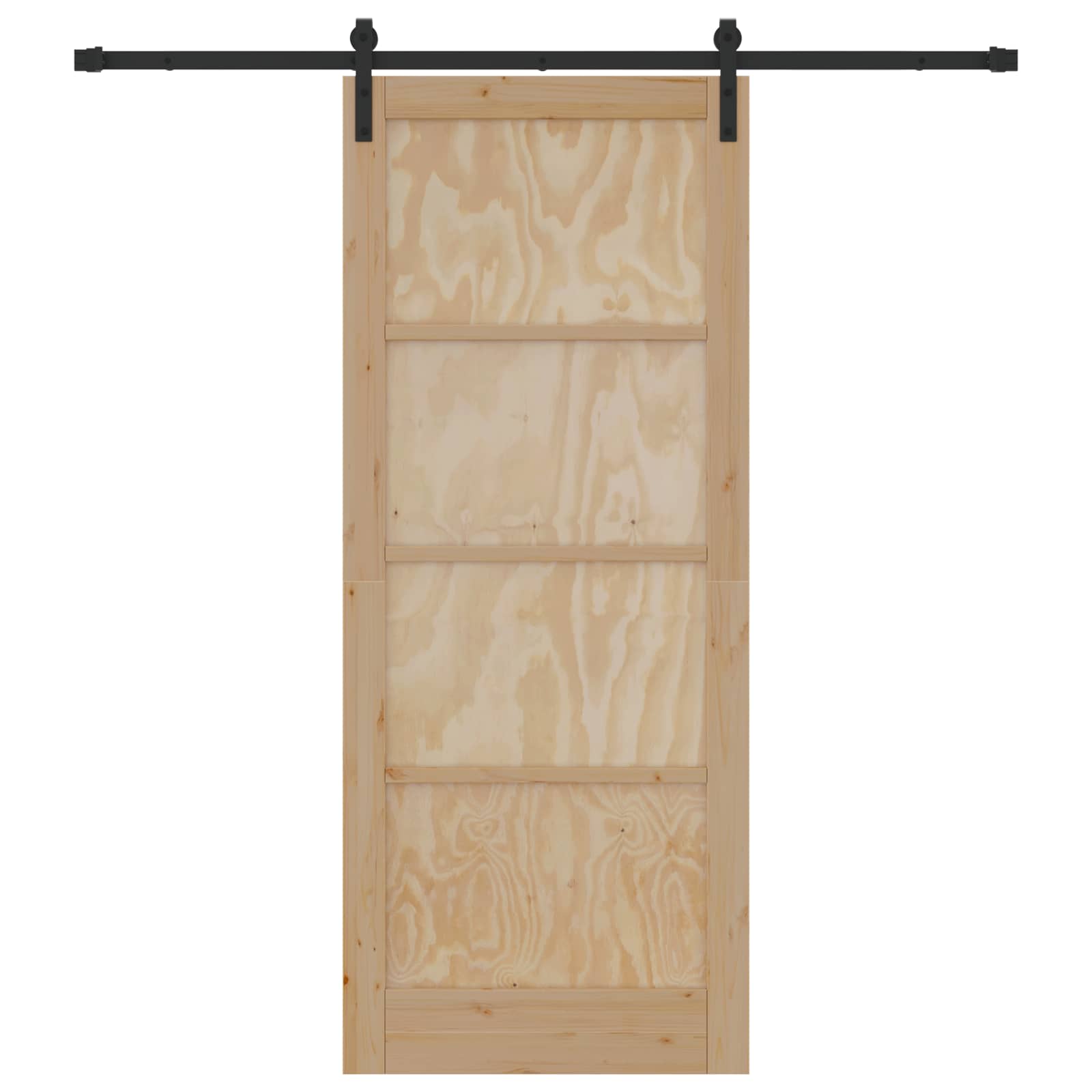 Porta scorrevole Naturale e Nero 86 x 211 cm | homemem39