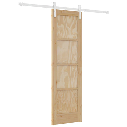 Porta scorrevole Naturale e Bianco 61 x 198,5 cm | homemem39