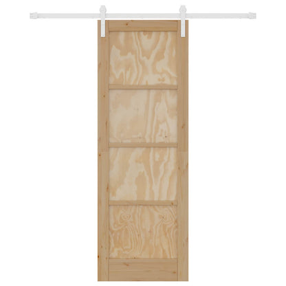 Porta scorrevole Naturale e Bianco 73,5 x 211 cm | homemem39