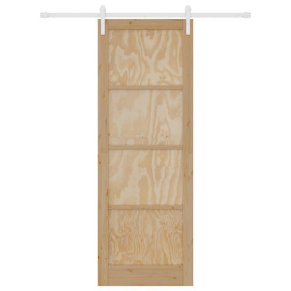 Porta scorrevole Naturale e Bianco 83 x 232 cm | homemem39
