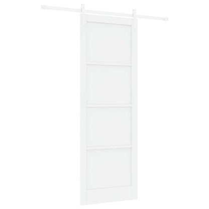 Porta scorrevole Bianco 83 x 232 cm Legno Massello di Pino | homemem39