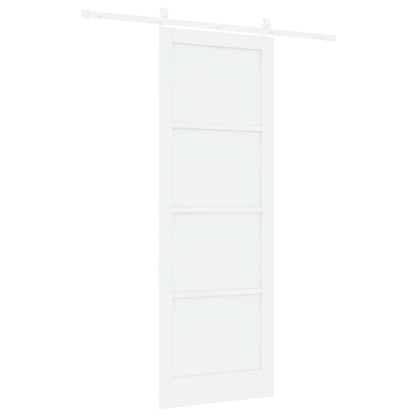 Porta scorrevole Bianco 83 x 232 cm Legno Massello di Pino | homemem39