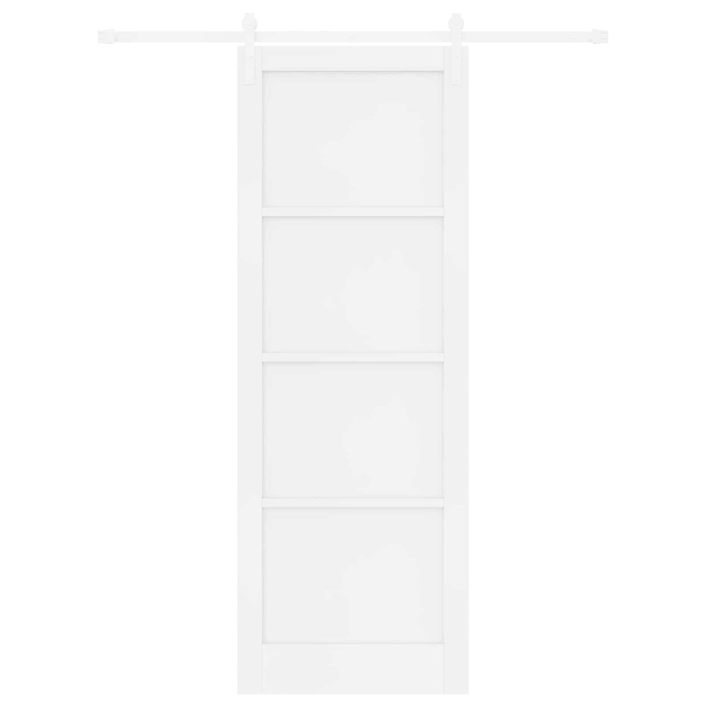 Porta scorrevole Bianco 83 x 232 cm Legno Massello di Pino | homemem39