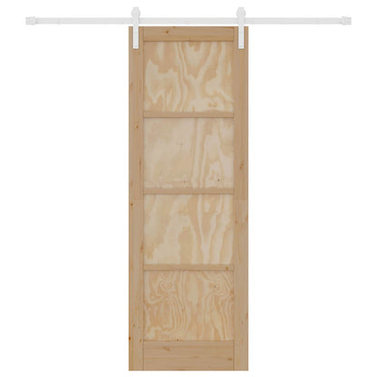 Porta scorrevole Naturale e Bianco 73,5 x 211 cm | homemem39