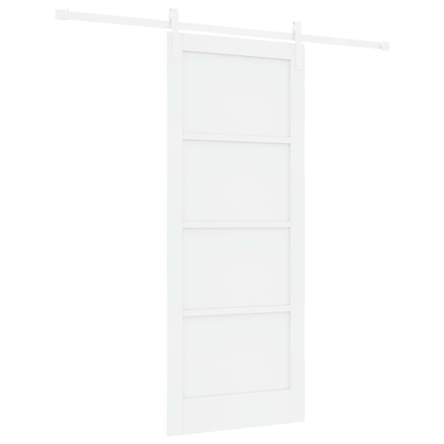Porta scorrevole Bianco 83 x 202 cm Legno Massello di Pino | homemem39
