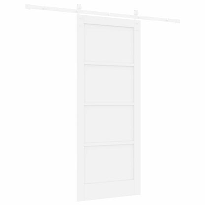Porta scorrevole Bianco 83 x 202 cm Legno Massello di Pino | homemem39