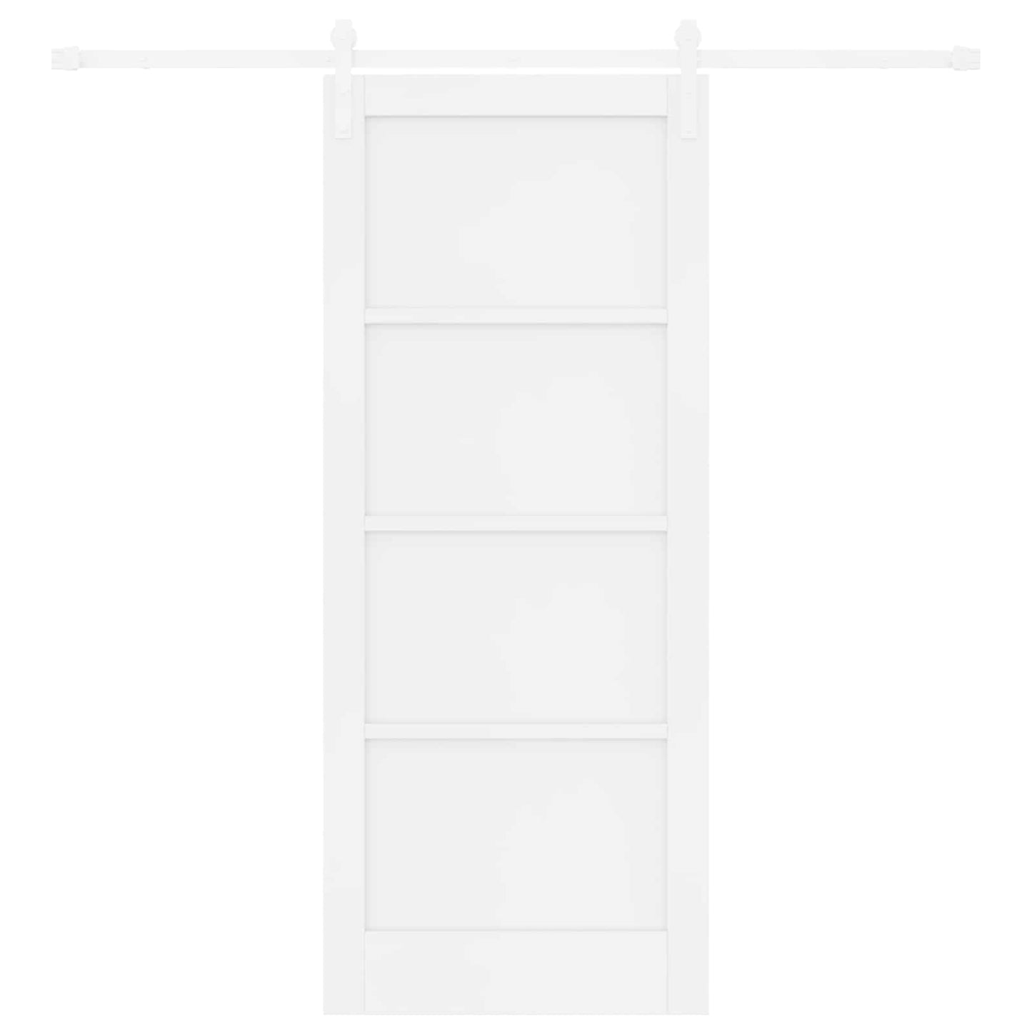 Porta scorrevole Bianco 83 x 202 cm Legno Massello di Pino | homemem39