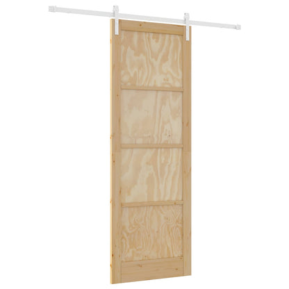 Porta scorrevole Naturale e Bianco 83 x 232 cm | homemem39