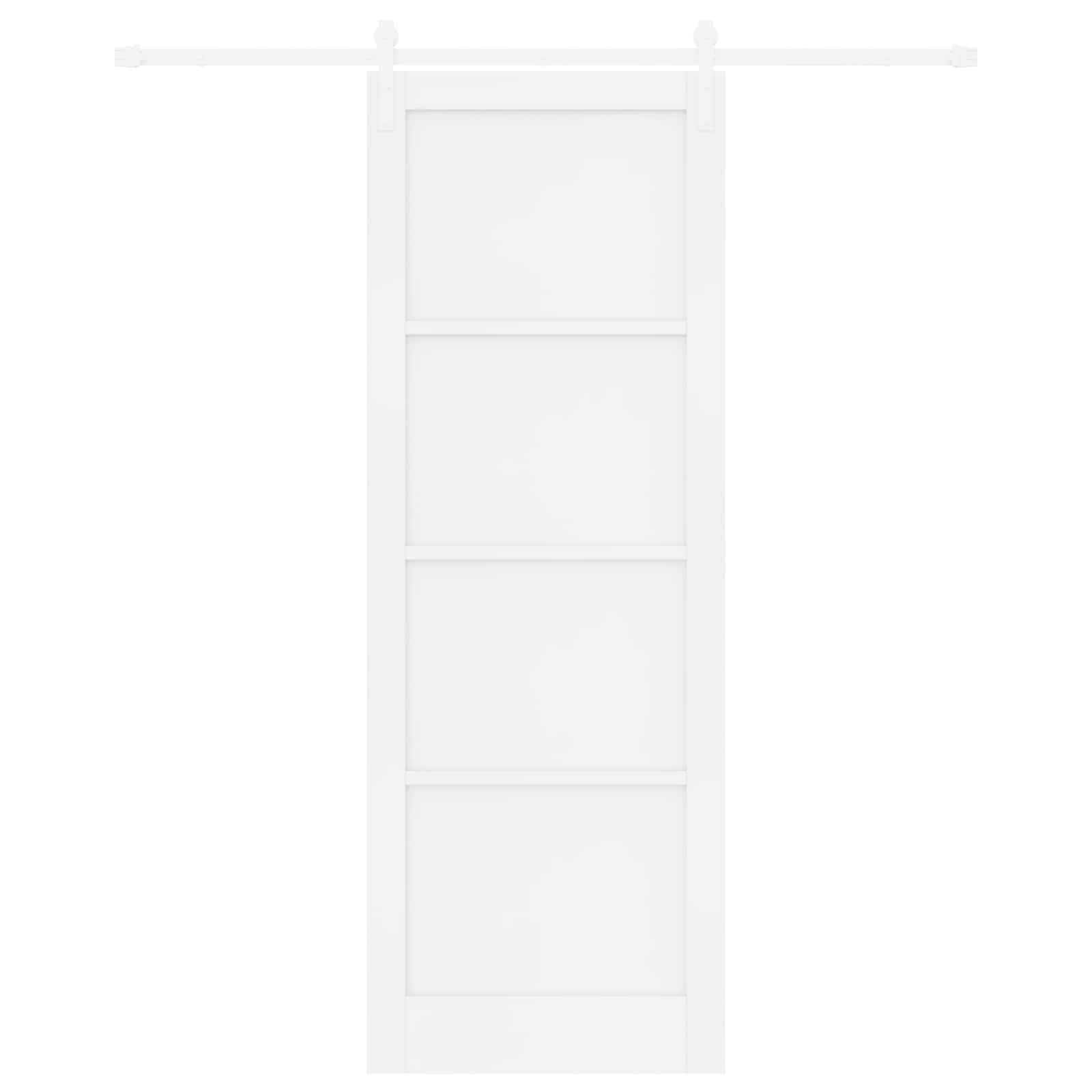 Porta scorrevole Bianco 83 x 232 cm Legno Massello di Pino | homemem39