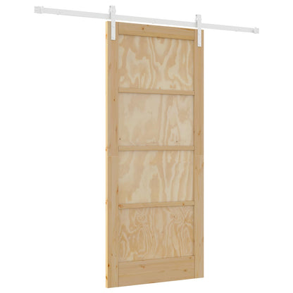 Porta scorrevole Naturale e Bianco 86 x 198,5 cm | homemem39