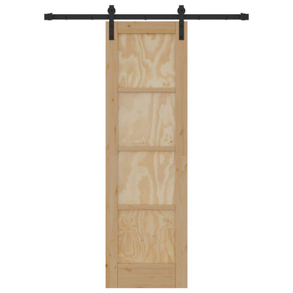 Porta scorrevole Naturale 61 x 198,5 cm Legno Massello di Pino | homemem39