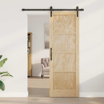 Porta scorrevole Naturale 73,5 x 211 cm Legno Massello di Pino | homemem39