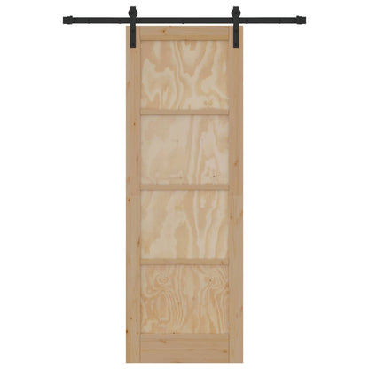 Porta scorrevole Naturale 73,5 x 211 cm Legno Massello di Pino | homemem39