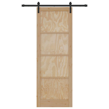 Porta scorrevole Naturale 83 x 232 cm Legno Massello di Pino | homemem39