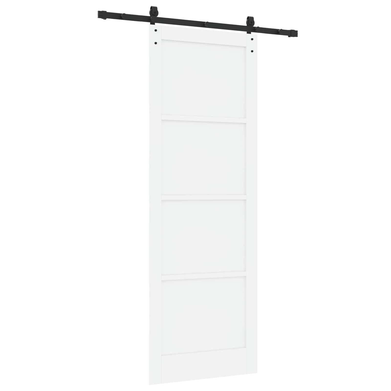 Porta scorrevole Bianco 83 x 232 cm Legno Massello di Pino | homemem39