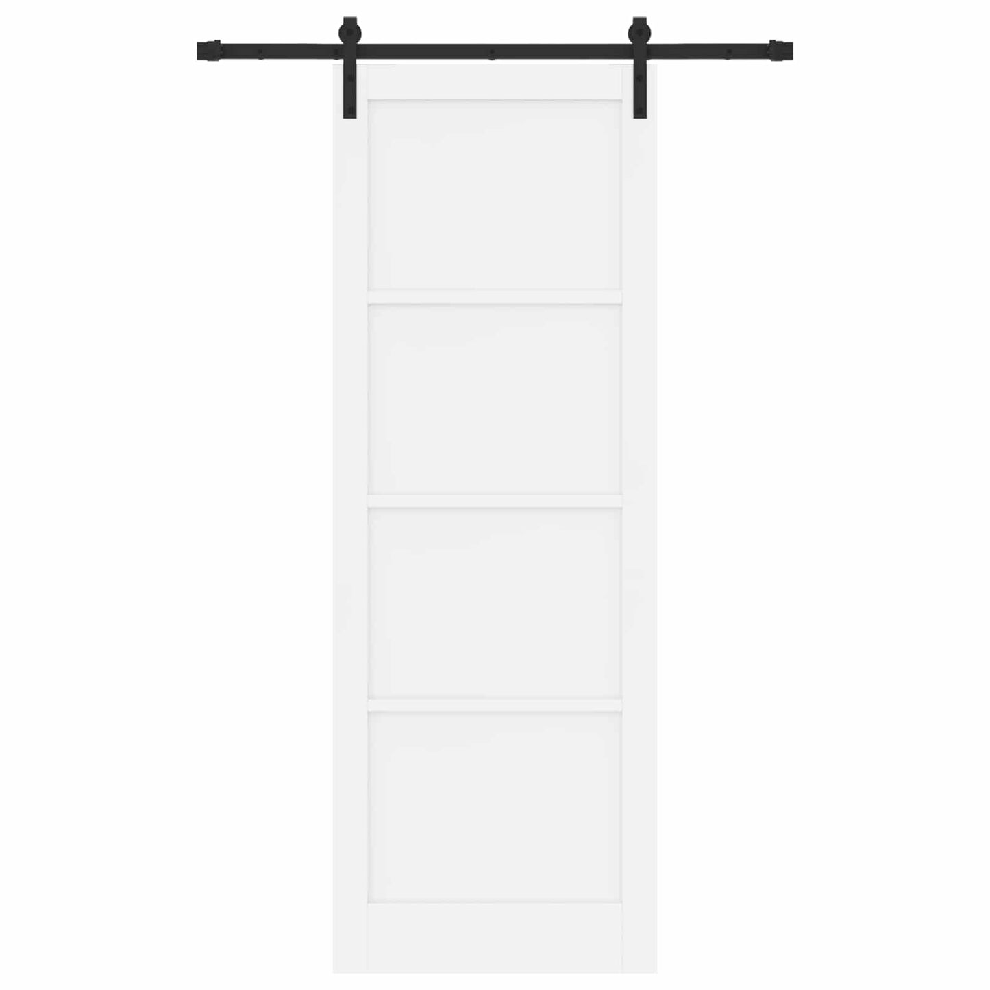 Porta scorrevole Bianco 83 x 232 cm Legno Massello di Pino | homemem39