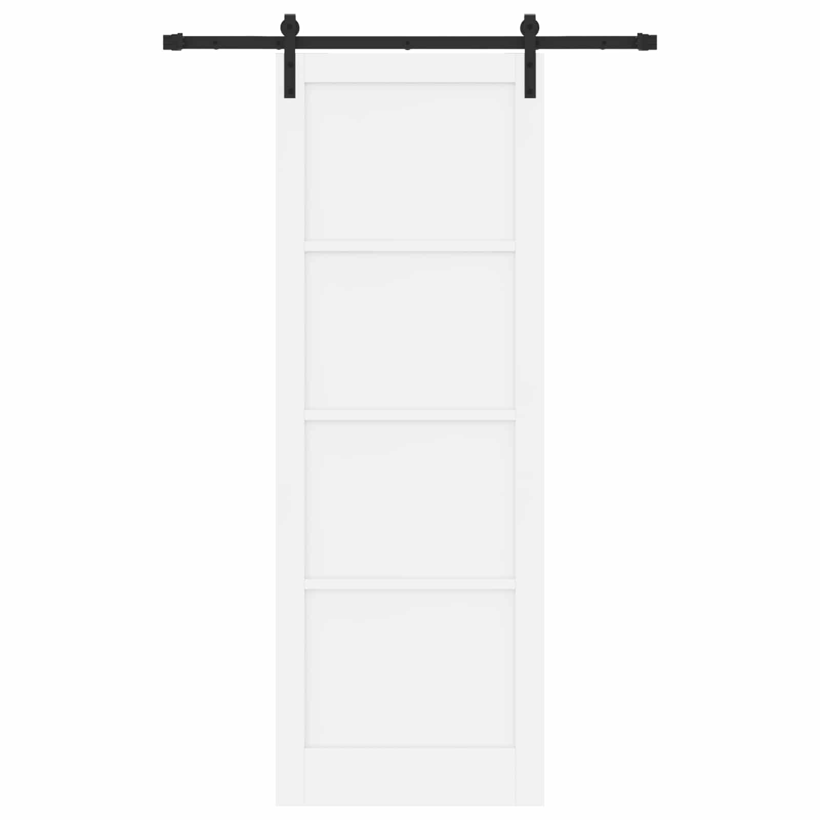 Porta scorrevole Bianco 83 x 232 cm Legno Massello di Pino | homemem39