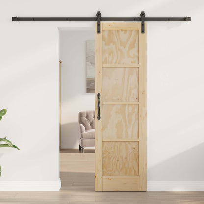 Porta scorrevole Naturale 61 x 198,5 cm Legno Massello di Pino | homemem39