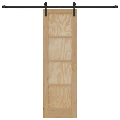 Porta scorrevole Naturale 61 x 198,5 cm Legno Massello di Pino | homemem39