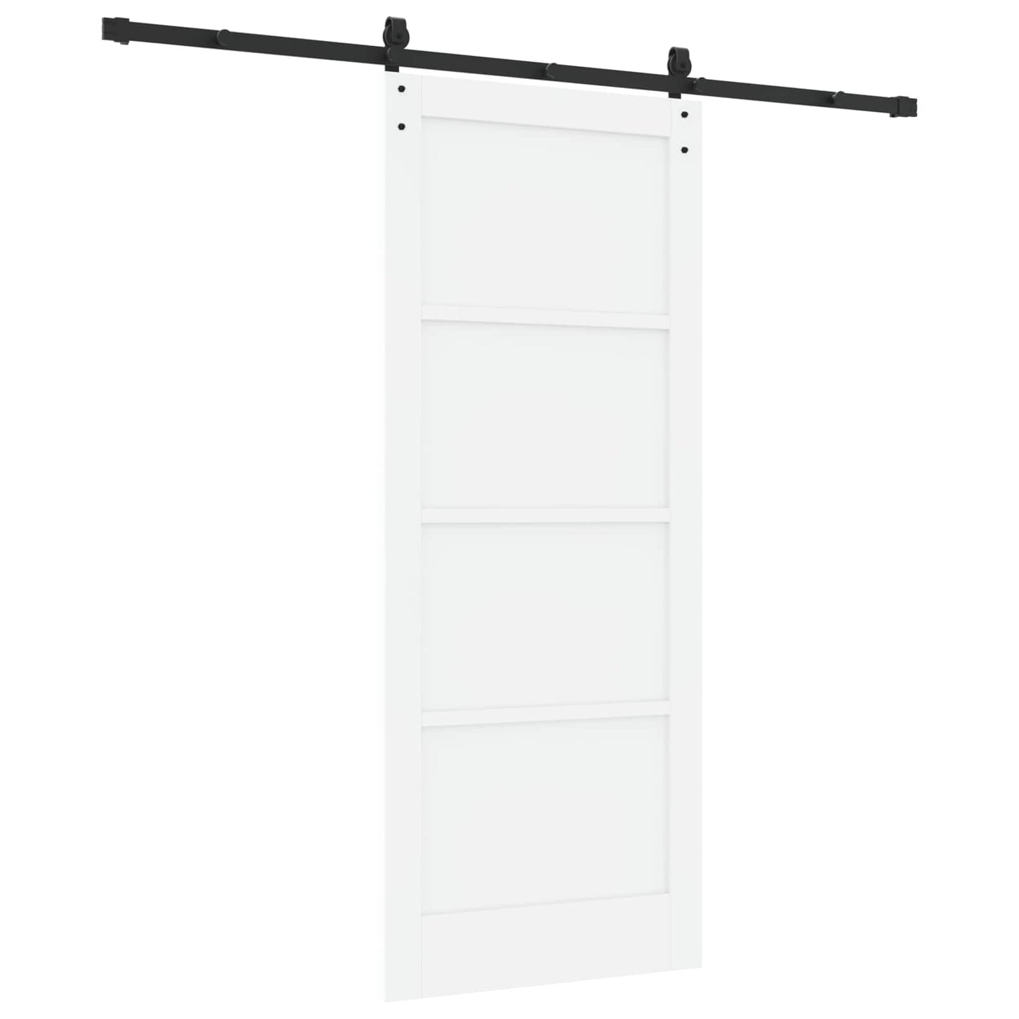 Porta scorrevole Bianco 83 x 202 cm Legno Massello di Pino | homemem39