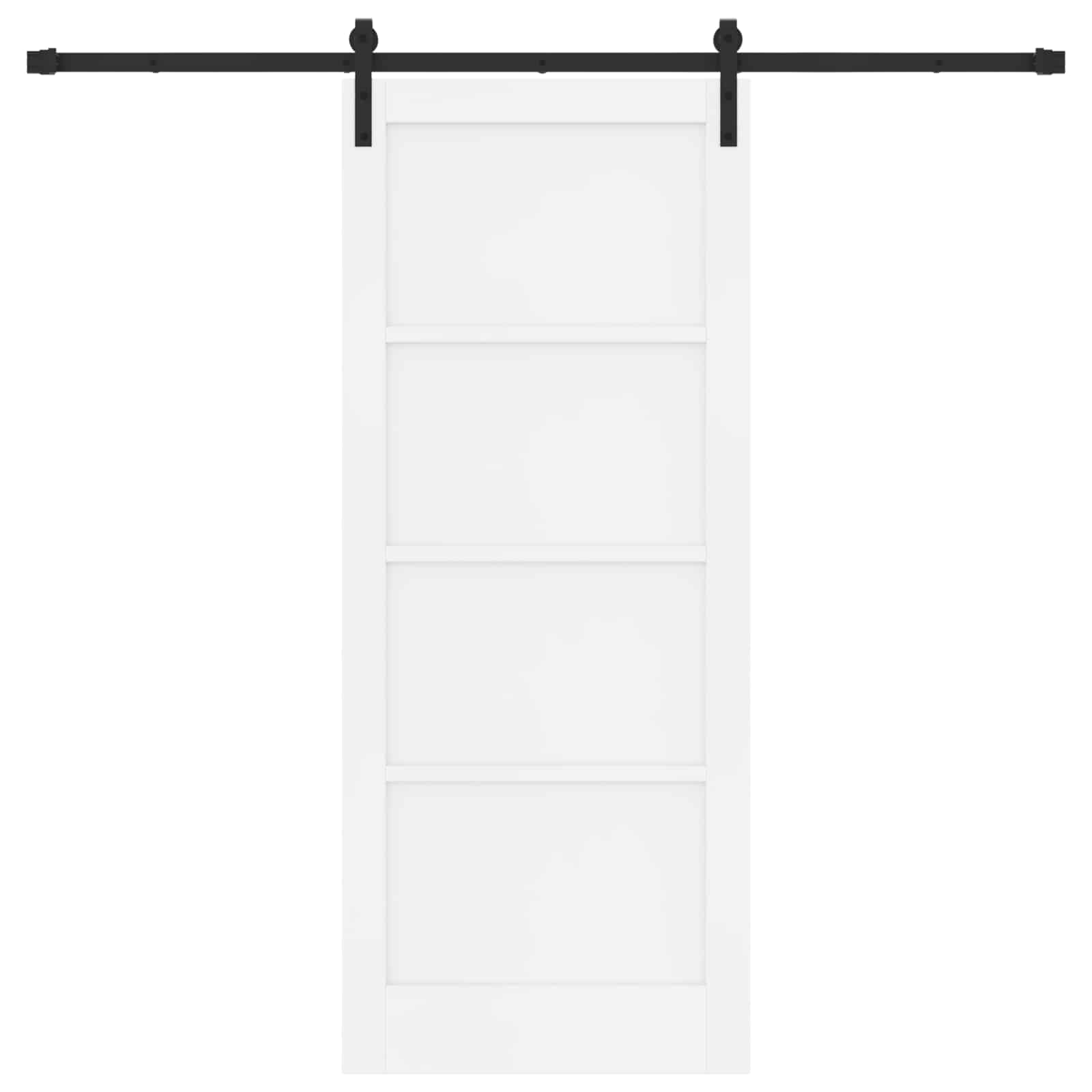 Porta scorrevole Bianco 83 x 202 cm Legno Massello di Pino | homemem39