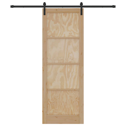 Porta scorrevole Naturale 83 x 232 cm Legno Massello di Pino | homemem39