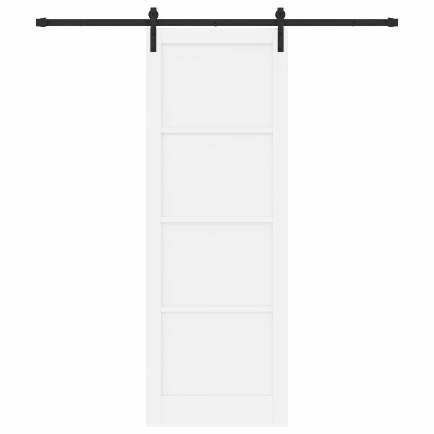 Porta scorrevole Bianco 83 x 232 cm Legno Massello di Pino | homemem39