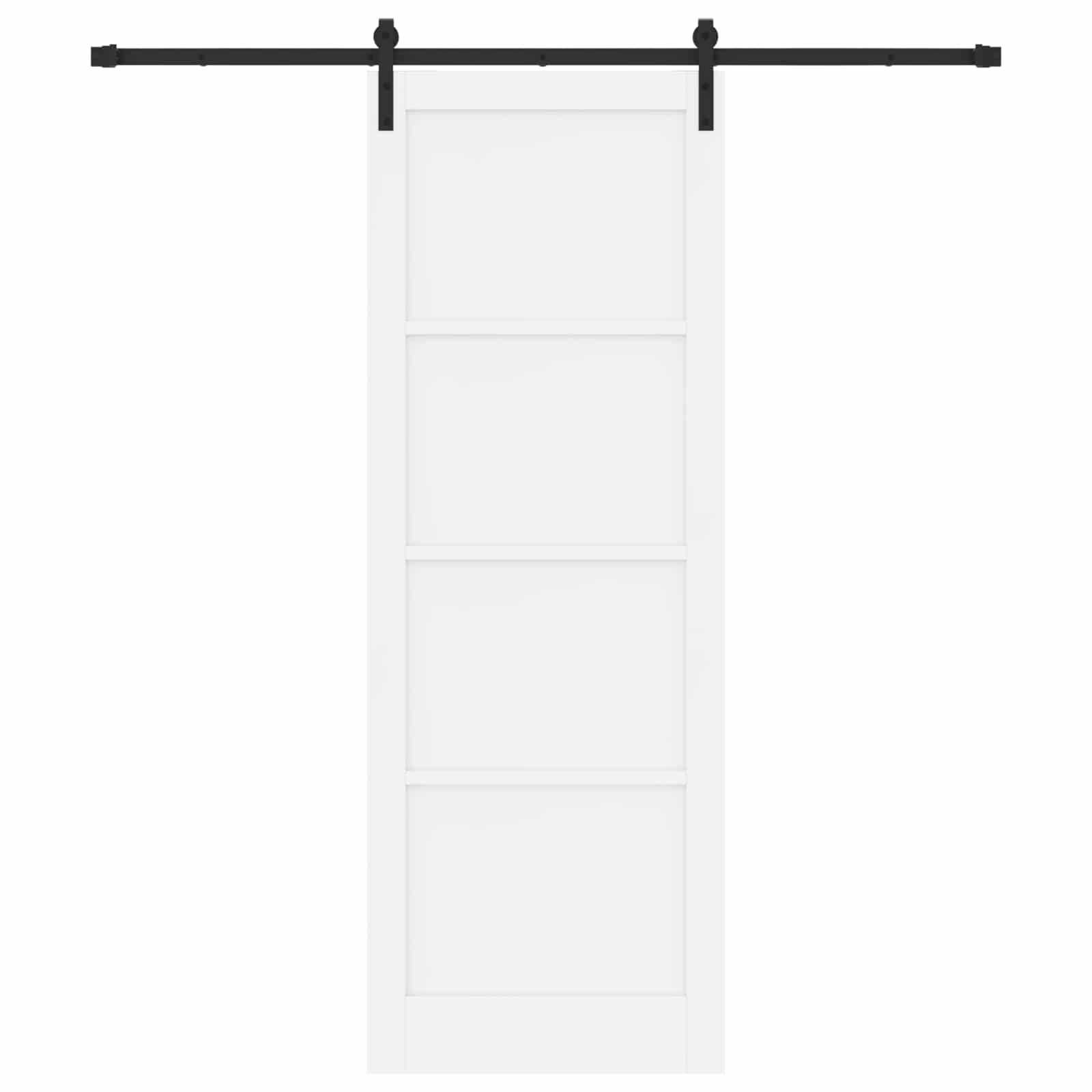 Porta scorrevole Bianco 83 x 232 cm Legno Massello di Pino | homemem39