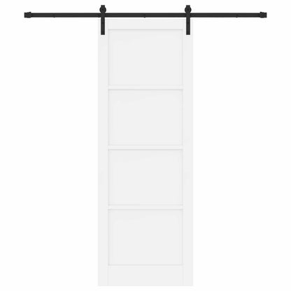 Porta scorrevole Bianco 83 x 232 cm Legno Massello di Pino | homemem39