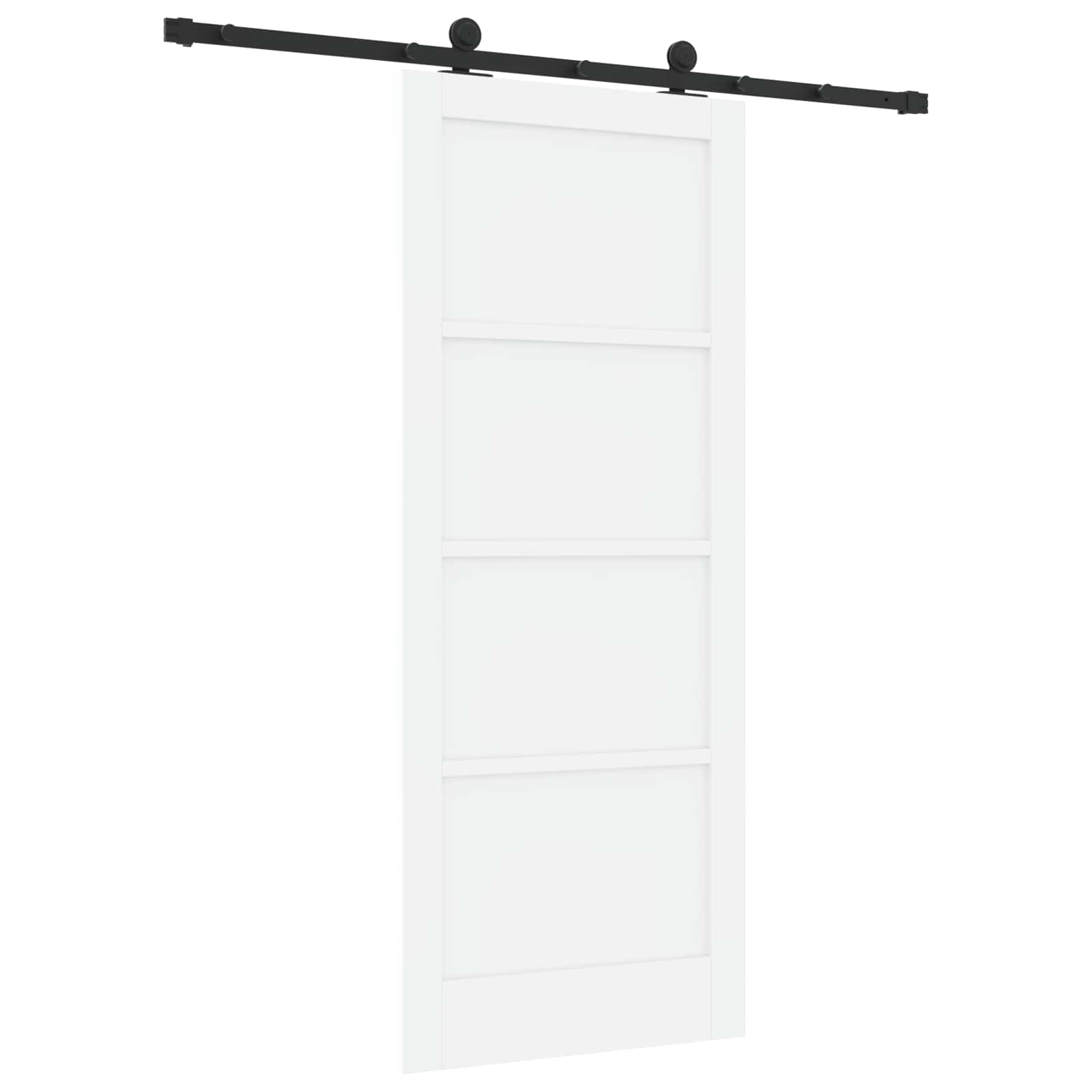 Porta scorrevole Bianco e Nero 83 x 202 cm | homemem39