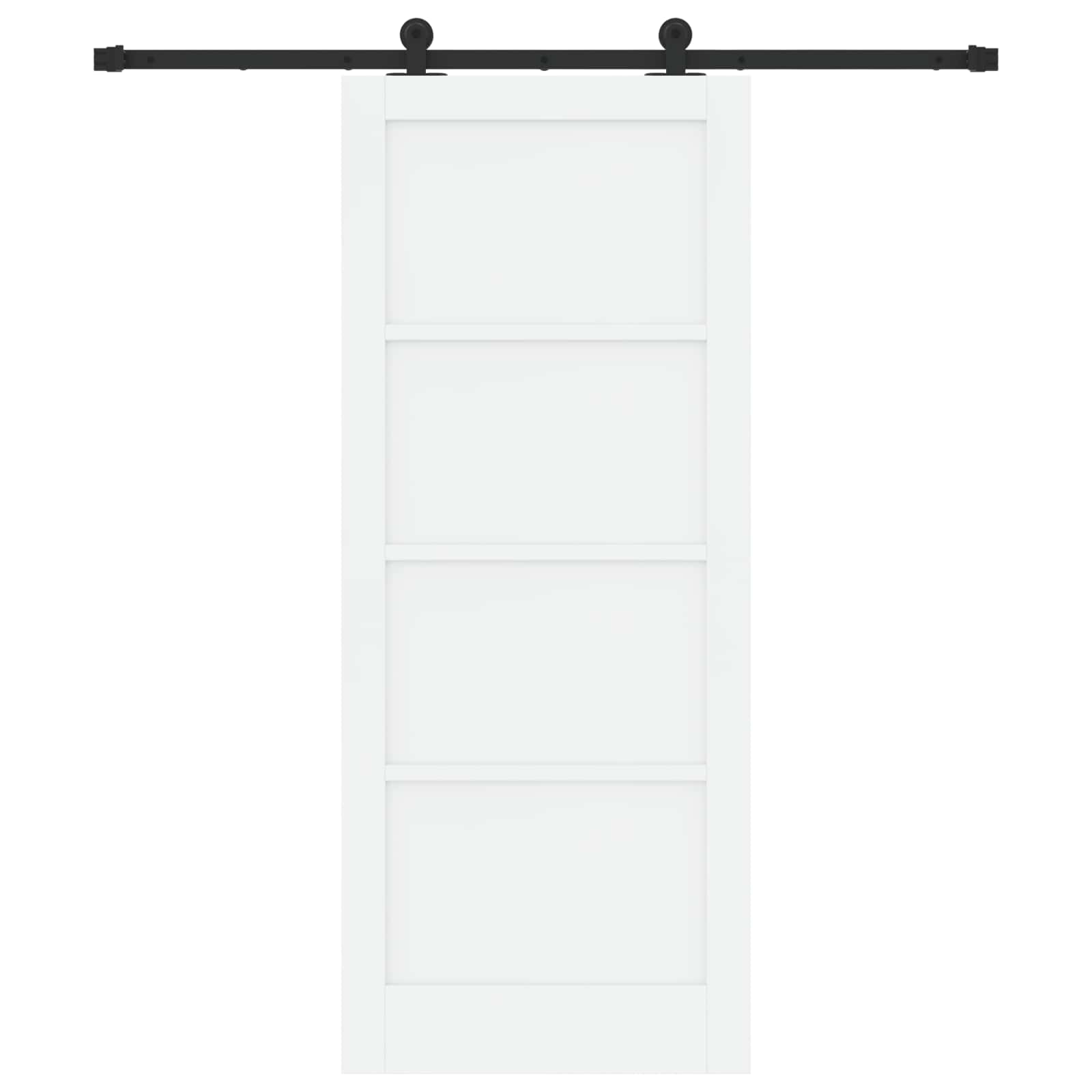 Porta scorrevole Bianco e Nero 83 x 202 cm | homemem39