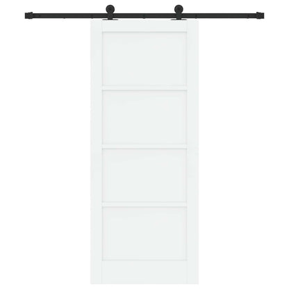 Porta scorrevole Bianco e Nero 83 x 202 cm | homemem39