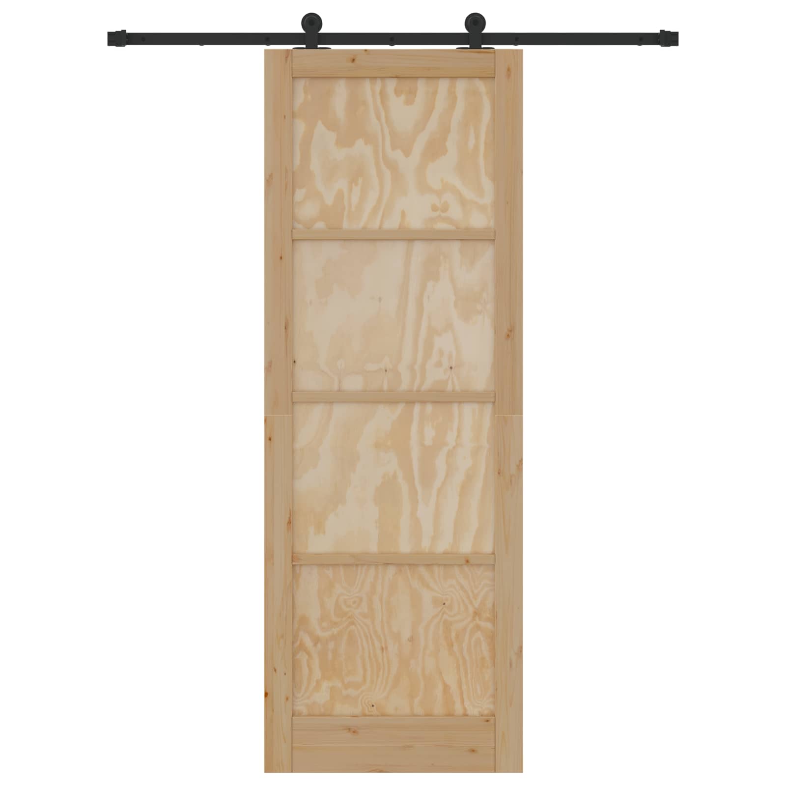 Porta scorrevole Naturale e Nero 83 x 232 cm | homemem39