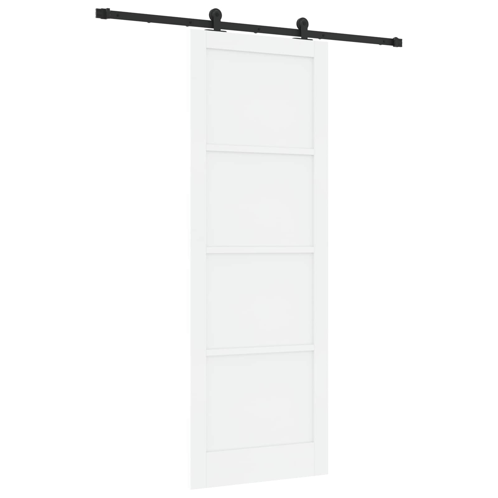 Porta scorrevole Bianco e Nero 83 x 232 cm | homemem39