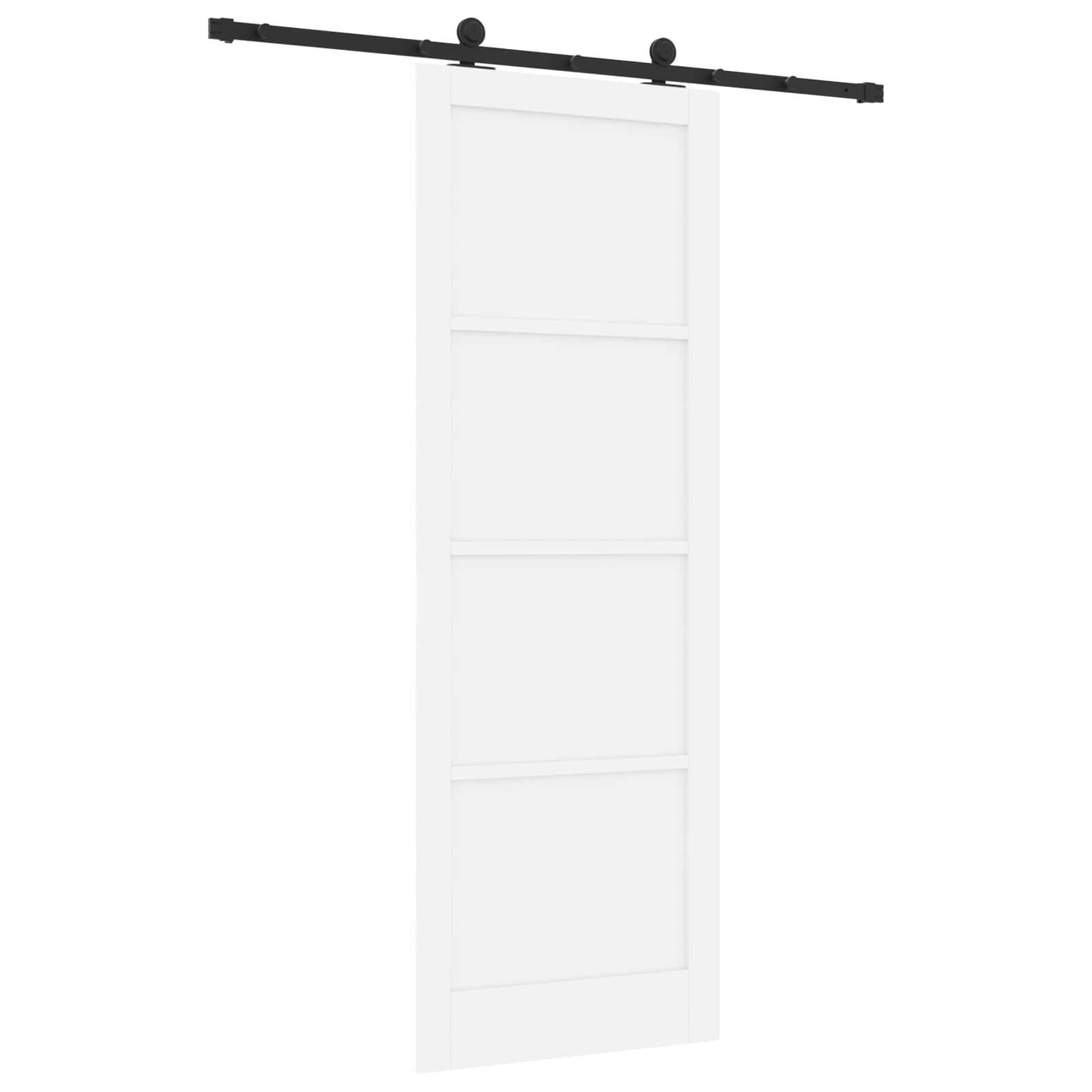 Porta scorrevole Bianco e Nero 83 x 232 cm | homemem39