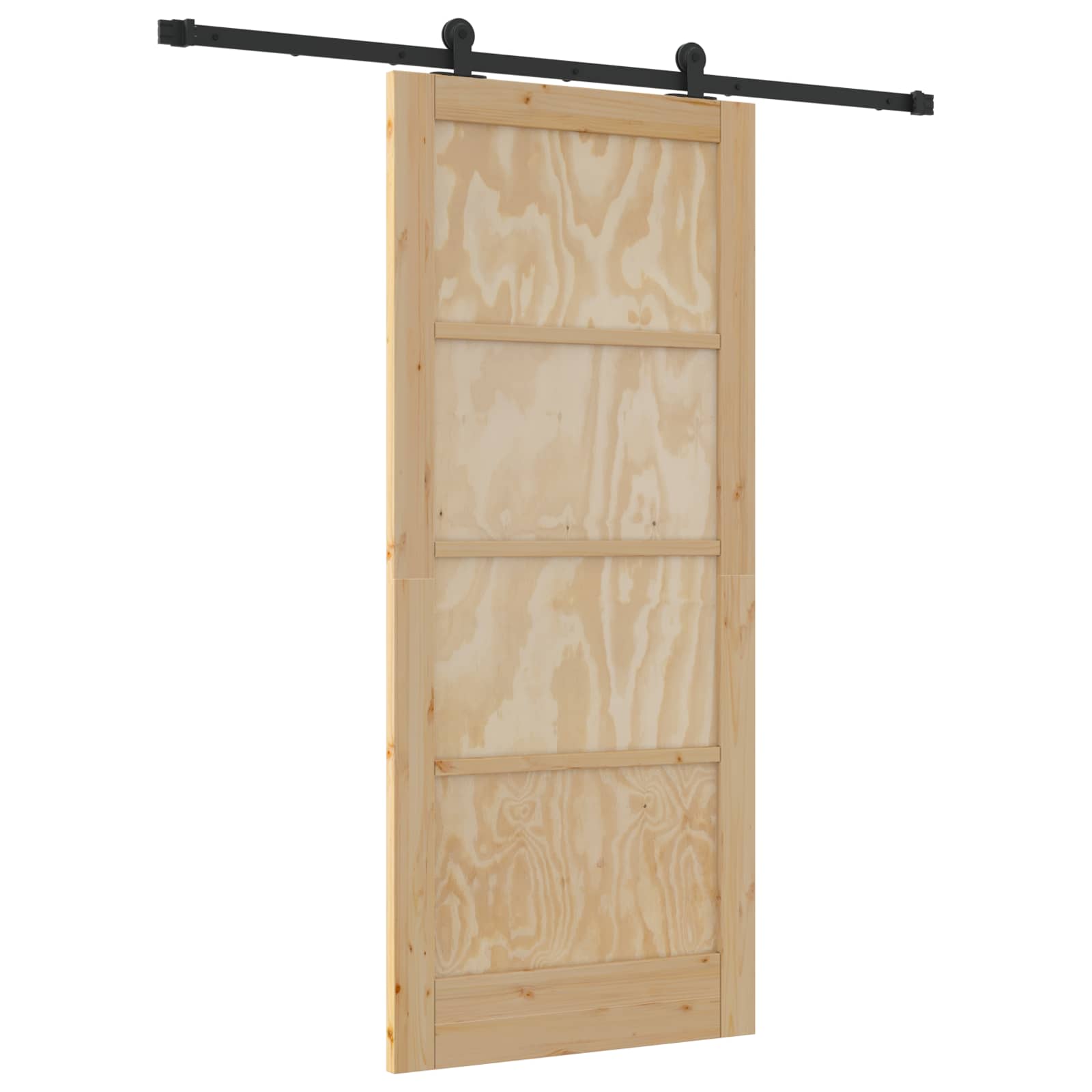 Porta scorrevole Naturale e Nero 86 x 198,5 cm | homemem39