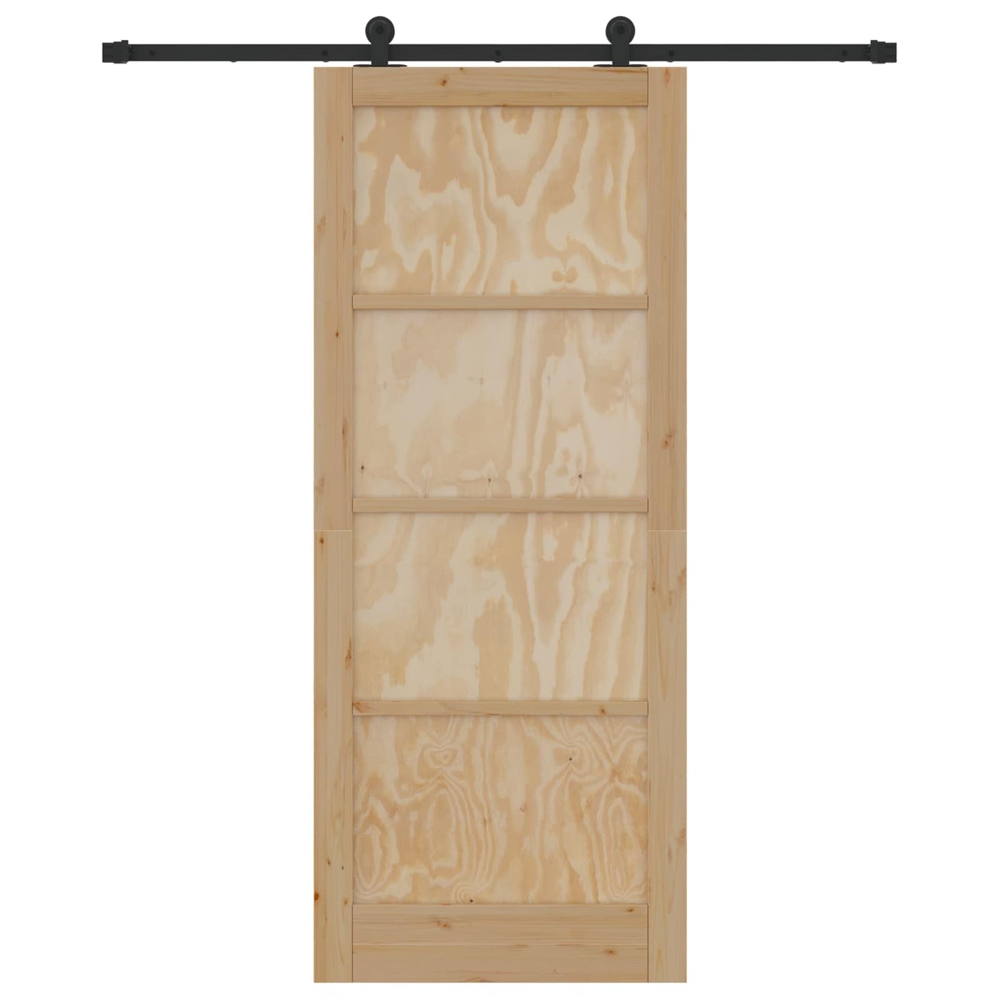 Porta scorrevole Naturale e Nero 86 x 211 cm | homemem39